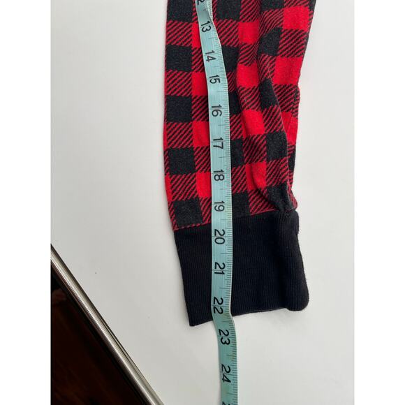 Lazy One Bear Hugs Red Buffalo Plaid Union Suit Pajamas S One-Piece Flapjack PJ - Picture 3 of 3